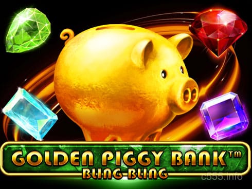 Golden Piggy Bank Bling Bling